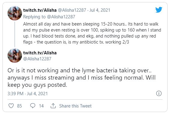 alisha12287 alisha zucken Streamer Lyme-Borreliose