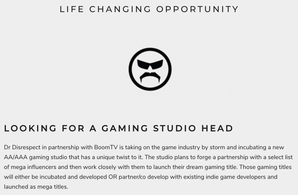 Dr. Disrespect gibt den Start eines neuen Spielestudios in Zusammenarbeit mit BoomTV bekannt