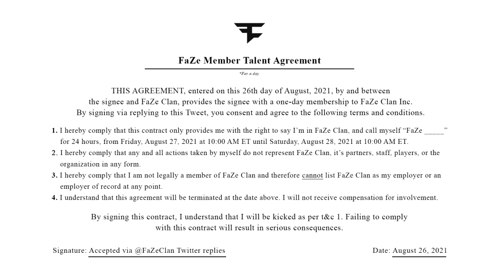 G2-CEO trollt die eintägige virale Vertragskampagne des FaZe-Clans: 