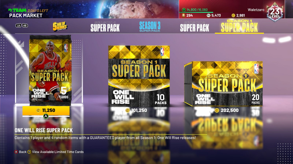 NBA 2K21 One Will Rise Super Pack-Markt