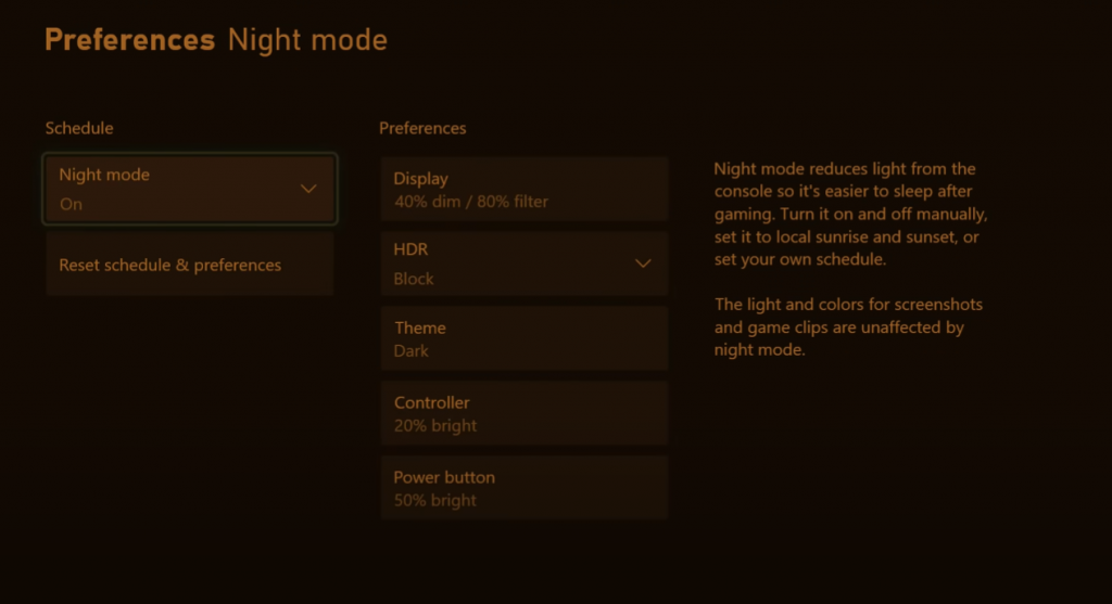 So aktivieren Sie den Xbox-Nachtmodus und welche Funktionen hat er?