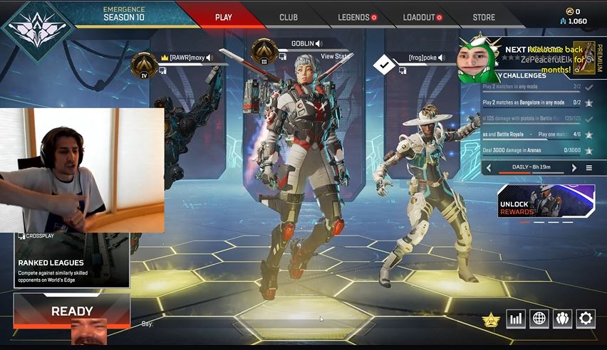 xqc Apex Legends Roast Twitch Felix Lengyel