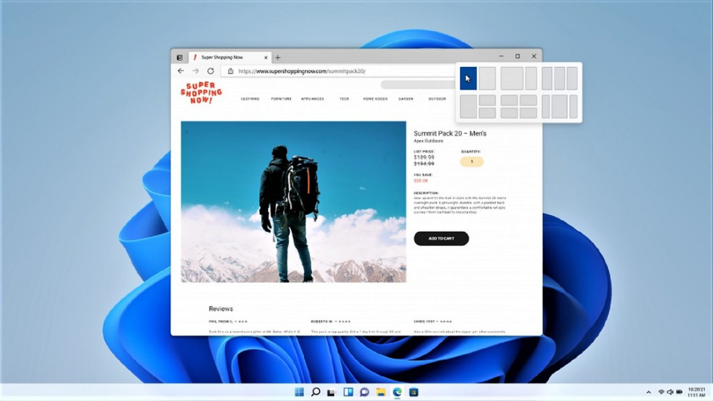 Windows 11 führt neue Snap-Layouts ein