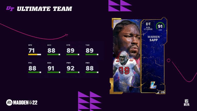 Madden 22 Warren Sapp Legenden