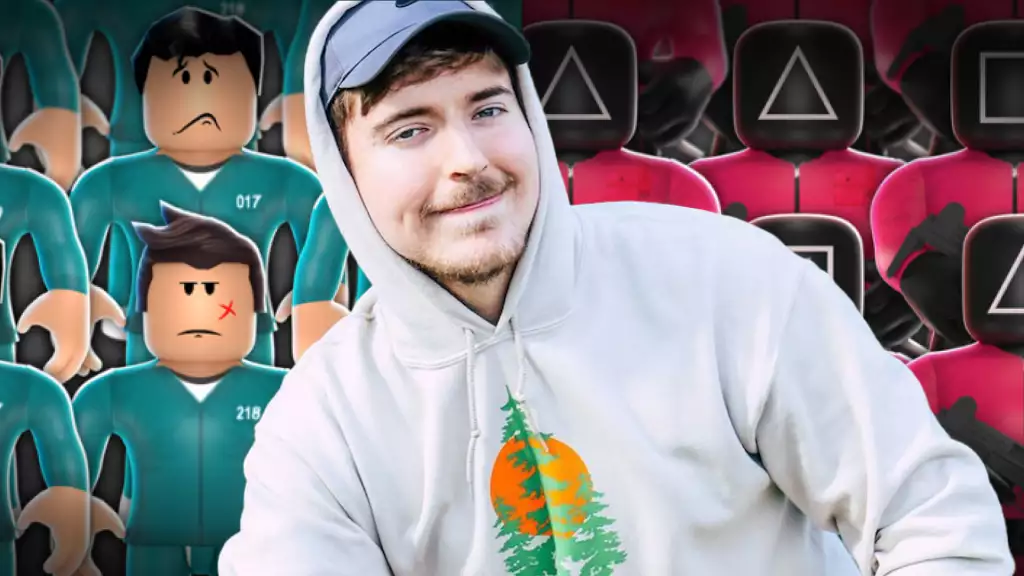 MrBeasts Neuauflage von Squid Game wird seine bisher größte YouTube-Herausforderung.  (Bild: YouTube / MrBeast & Netflix)