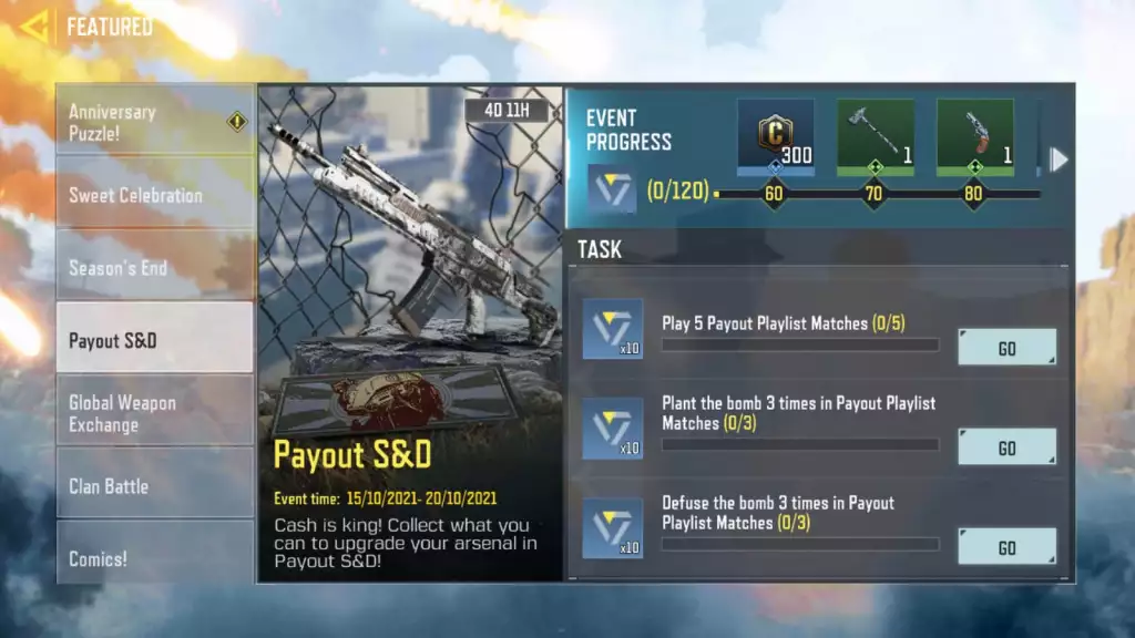 COD Mobile Payout S&D Event: Holen Sie sich Axt - Razor Barb, LK24 - Rebar, Credits und mehr