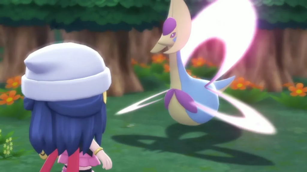 Cresselia ist derzeit in Pokémon Strahlender Diamant und Leuchtende Perle fangbar.  (Bild: Game Freak)