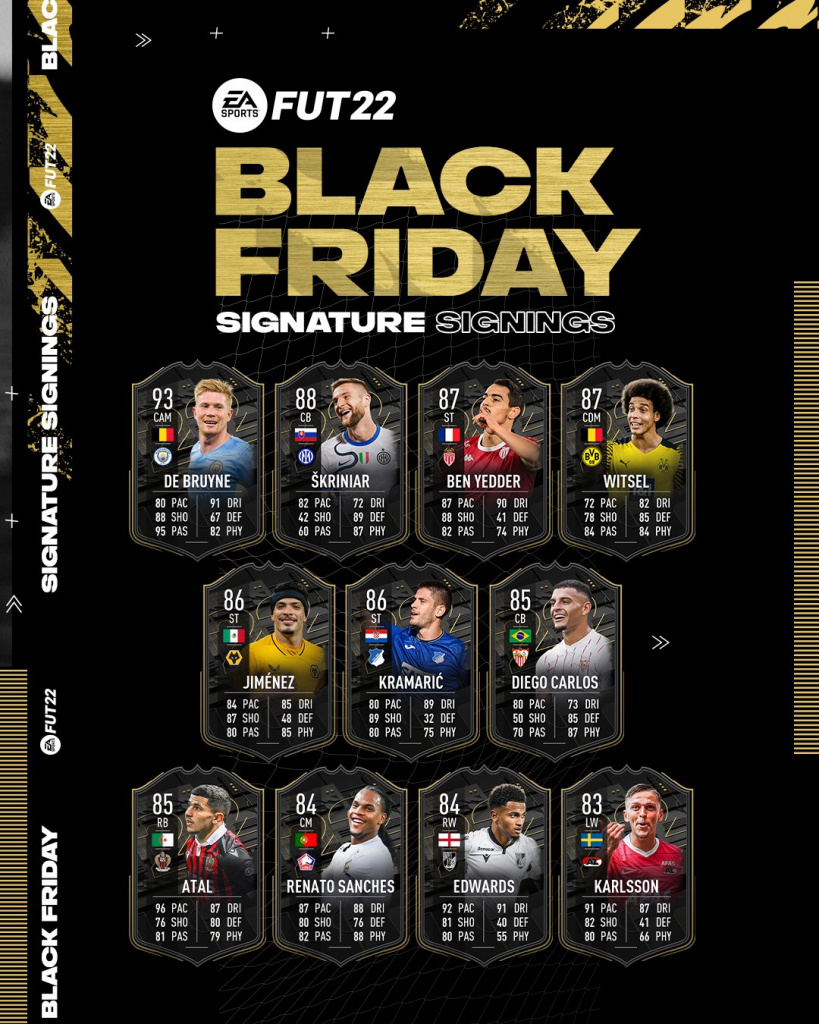 FIFA 22 Black Friday Signature Signings loading screen