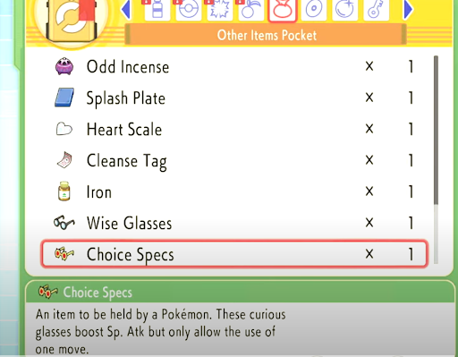 Pokemon Choice-Spezifikationen