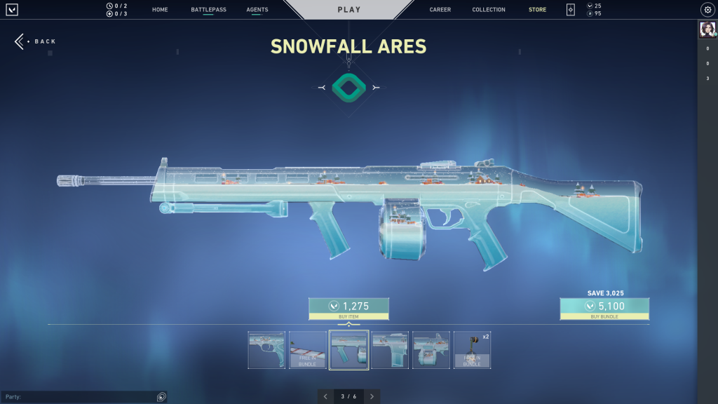 Schneefall Ares