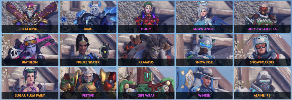 Overwatch Winter Wonderland 2021 Skins 2