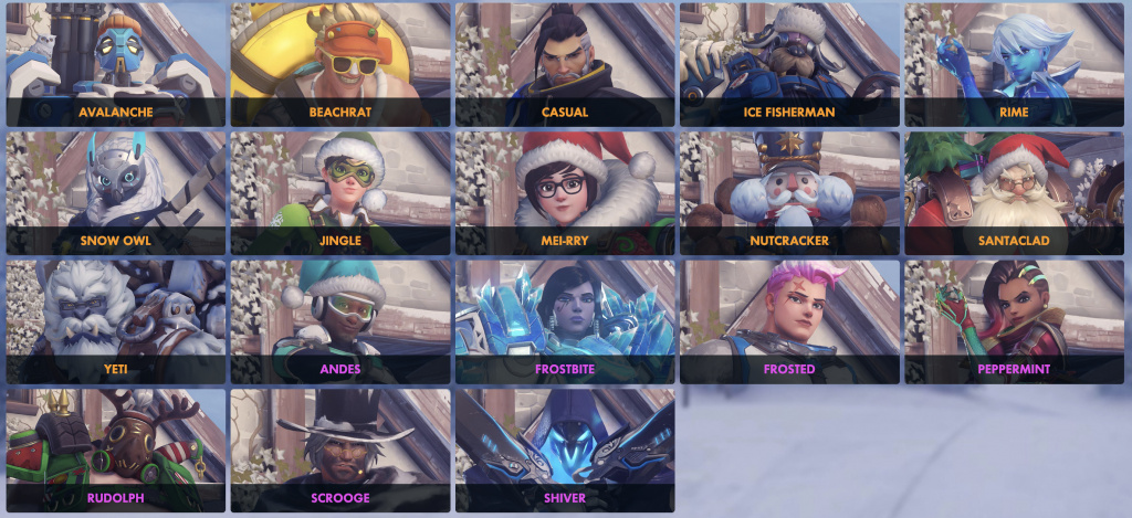 Overwatch Winter Wonderland 2021 Skins 3