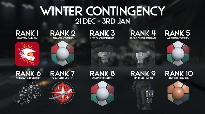 Halo Infinity Winter Contingency Event Challenges Belohnungen Veröffentlichungsdatum Zeit Ränge