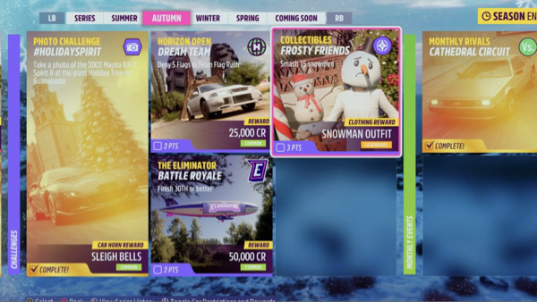 Forza Horizont 5 Serie 2 Forza Horizont 5 Serie 2 Saisonherausforderungen Forza Horizont 5 Frosty Friends Challenge