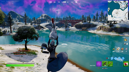 Fortnite how to fly on chicken winterfest