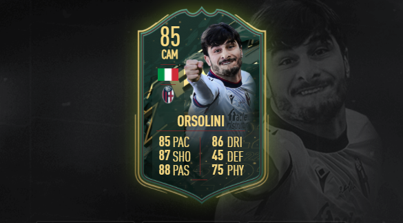 Orsolini Winter Wildcard stats FIFA 22