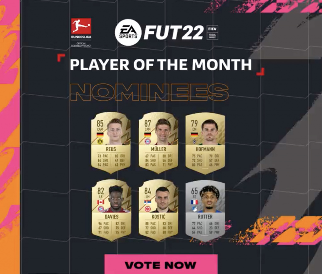 FIFA 22 Bundesliga POTM trophy