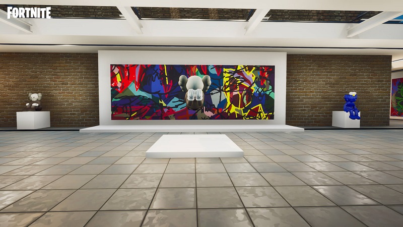 Fortnite-Kunstausstellung KAWS New Fiction KAWS & Serpentine Hub, wie man auf den kreativen Inselcode von Daten und Zeiten zugreift