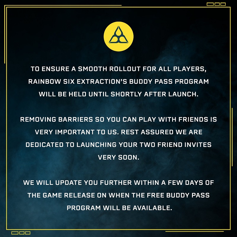 Rainbow Six Extraction Buddy Pass Token funktionieren nicht Freund lädt ein, wie man Ubisoft repariert