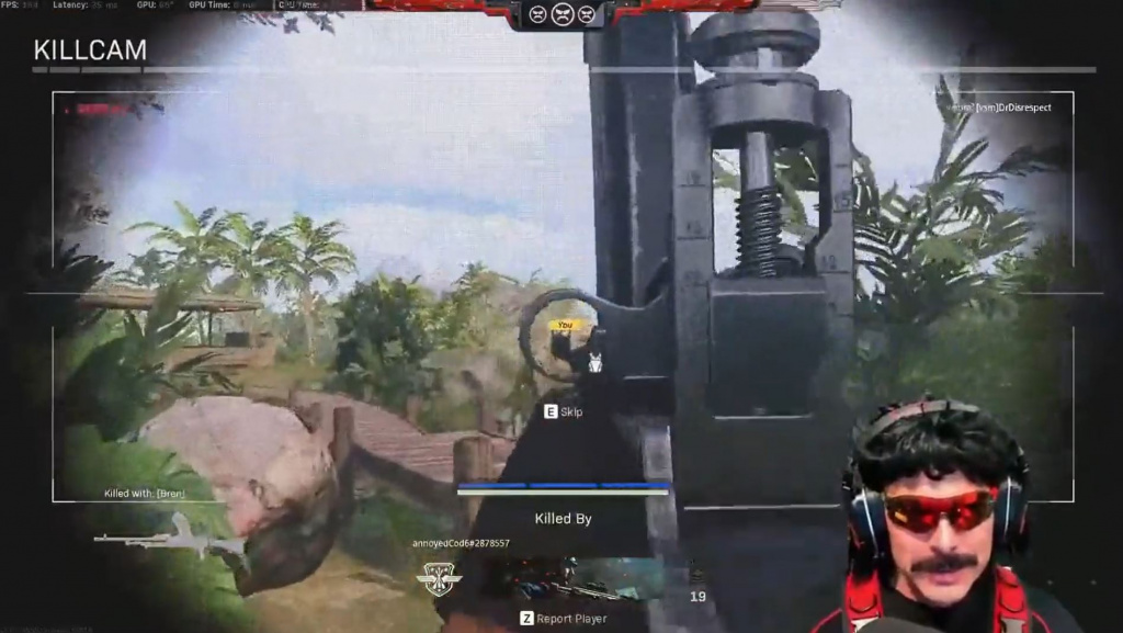 Dr. Disrespect wurde von einem Betrüger auf der anderen Seite der Karte getötet, als er Warzone Pacific spielte