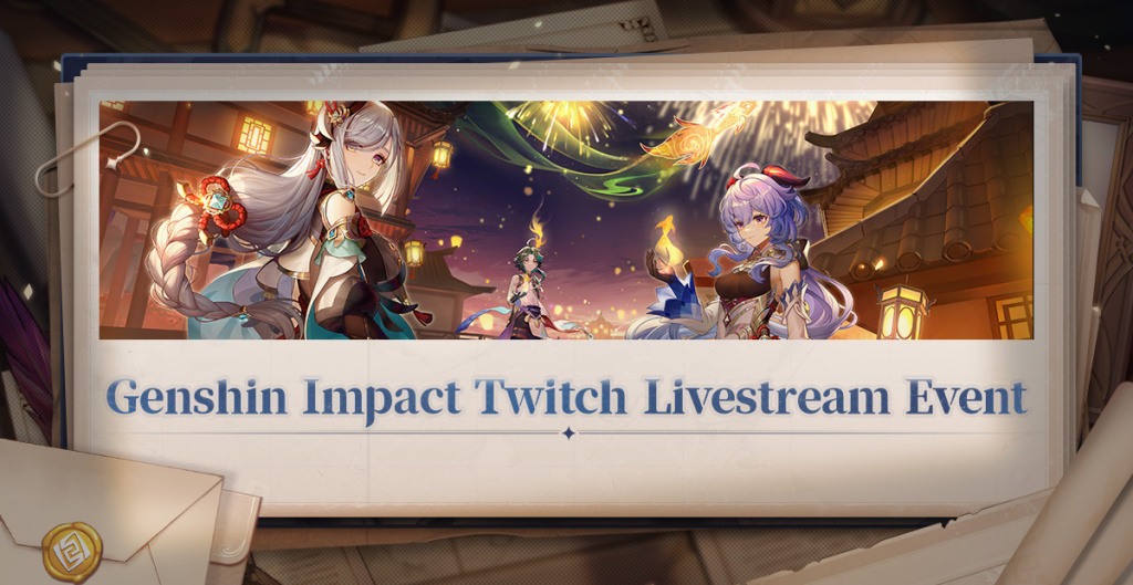 Genshin Impact 2.4 Twitch streamer recruitment event how to join primogems livestream streaming