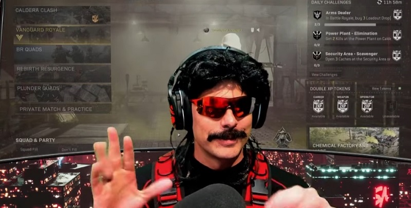 Dr Disrespect ziemlich warzone fertig Staffel 2 pazifische Caldera-Karte