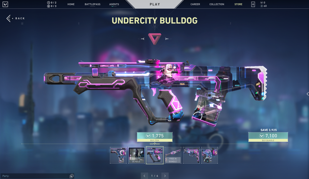 Bulldoggen-Skin im Undercity-Bundle in Valorant