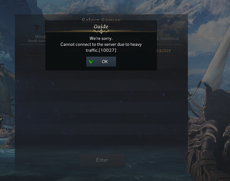 Lost Ark 10027 Fehler Kann aufgrund von starkem Datenverkehr keine Verbindung herstellen