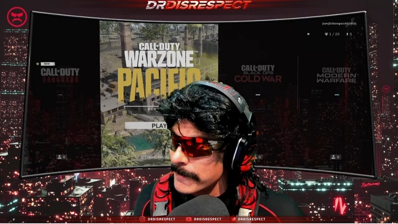 Dr Disrespect ziemlich warzone fertig Staffel 2 pazifische Caldera-Karte