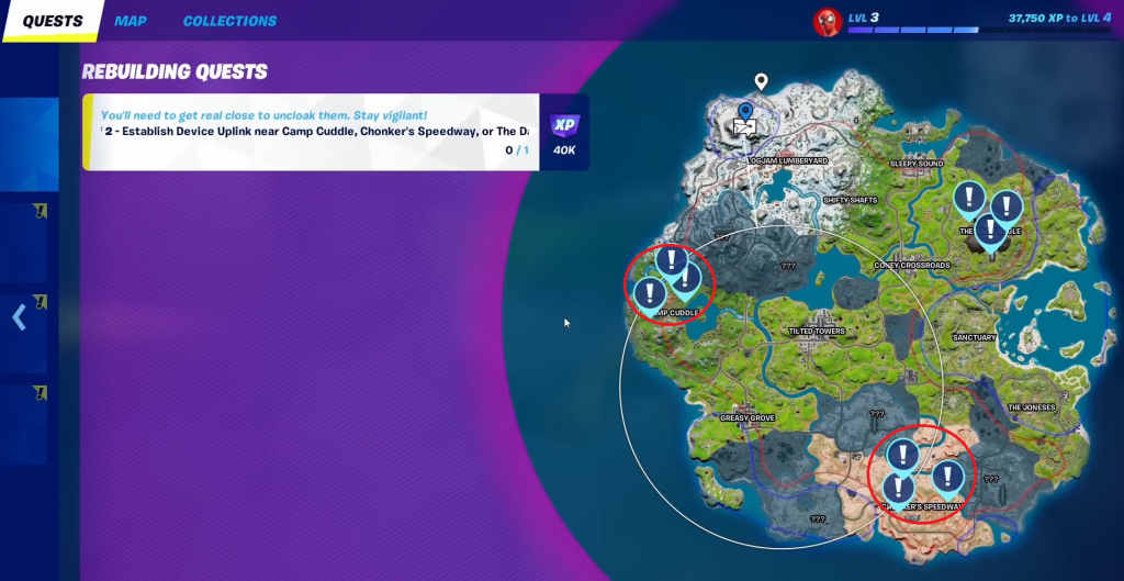 Andere Orte, um Cloaked IO Build Jammers in Fortnite Chapter 3 Season 1 zu finden.