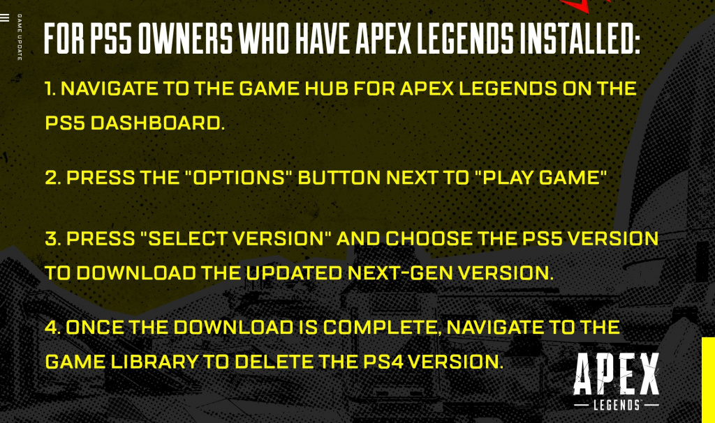 Apex Legends Grafik-Update der nächsten Generation Anleitung zum Installieren von Verbesserungen PS5 Xbox Series XS Details zukünftige Updates haptisches Feedback PlayStation 5