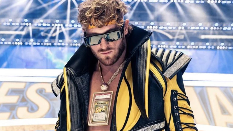 Logan Paul trägt eine 5,2-Millionen-Dollar-Pokémon-Karte für Wrestlemania 88