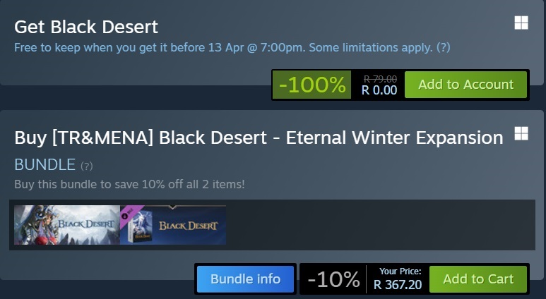 Black Desert Free Game Steam So erhalten Sie PC-Spiele Systemanforderungen Spezifikationen Dateigröße DLC-Erweiterung Winter