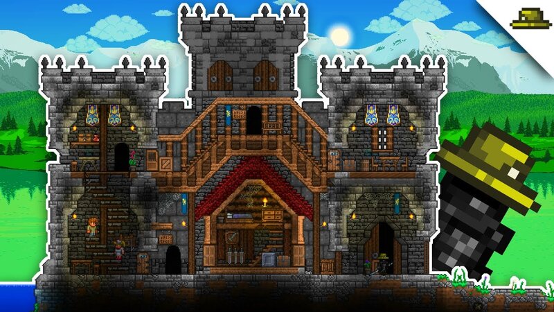 Ein burgartiges Haus in Terraria