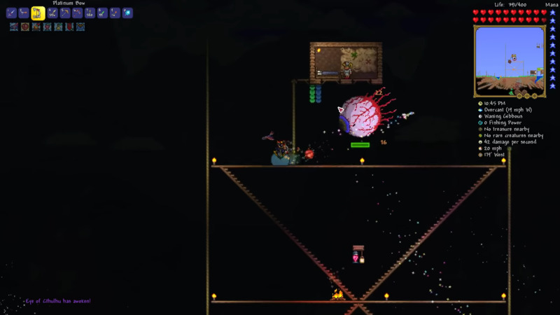 Auge des Cthulhu-Bosses in Terraria.