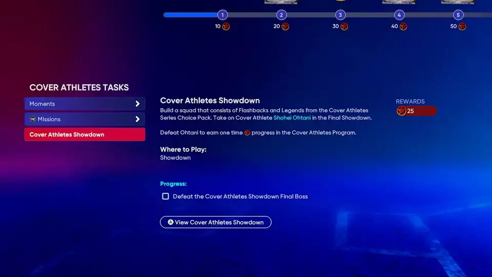 MLB The Show 22 Cover Athletes Program Showdown Challenge Screenshot