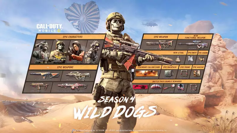 Call of Duty Mobile Season 4 War Dogs Sandstorms Eye Event Belohnungen und Erfolge zum Sammeln