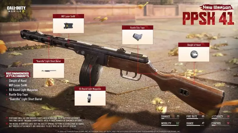 Call of Duty Mobile Season 4: Wild Dogs beste SMG Die PPSh-41, ganz oben auf der abgestuften Liste der besten SMGs