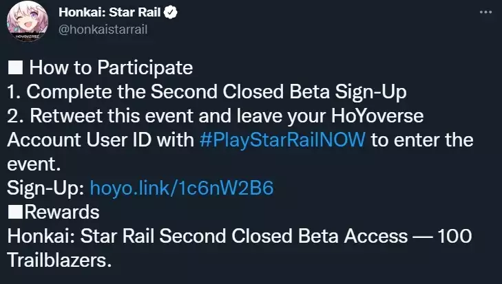 Honkai Star Rail zweite geschlossene Beta 2. Zugriff So nehmen Sie teil Geräteanforderungen PC iOS Android-Umfrage Gameplay-Trailer