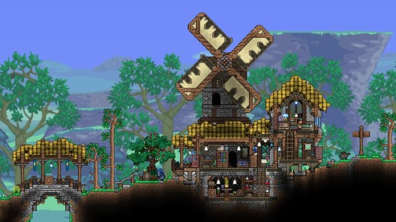 Beispiel eines Hauses in Terraria.