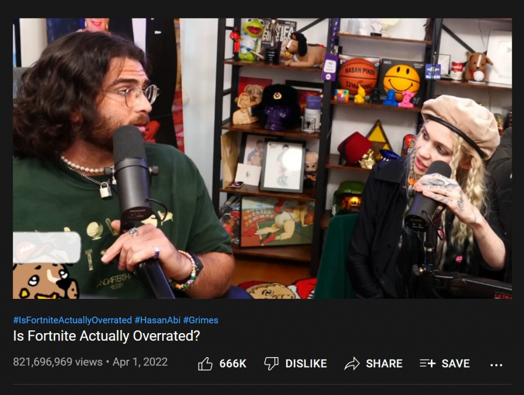 Hasan überraschte die Fans damit, dass Grimes live auf Twitch zu ihm kam