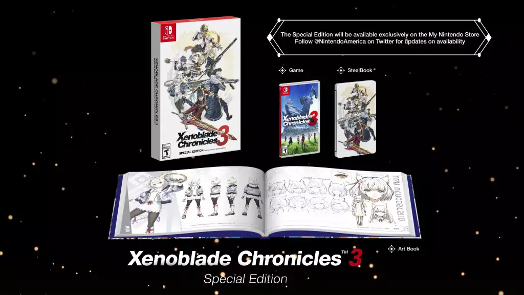 Xenoblade Chronicles 3 Nintendo Action RPG Special Edition Release Base Game Steel Case Artwork