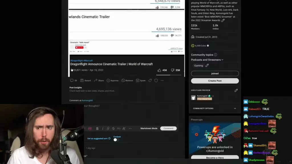 Asmongold Twitch Streamer MMO World of Warcraft Wow Dragonflight Expansion DLC Weniger Hype Erklärung