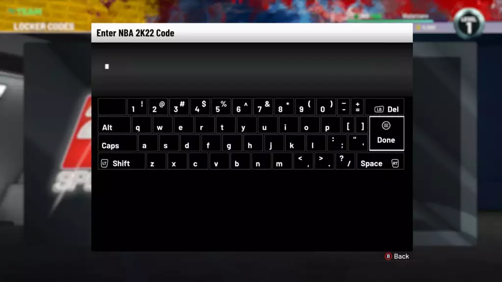 NBA 2K22 MyTeam Locker Codes-Bildschirm