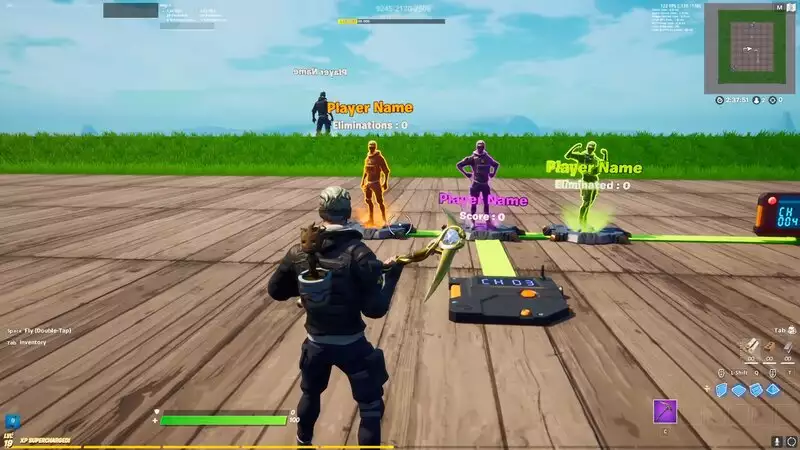 Fortnite Creative Player-Referenzgerät Beispiel für Gerätehologramm mit Details