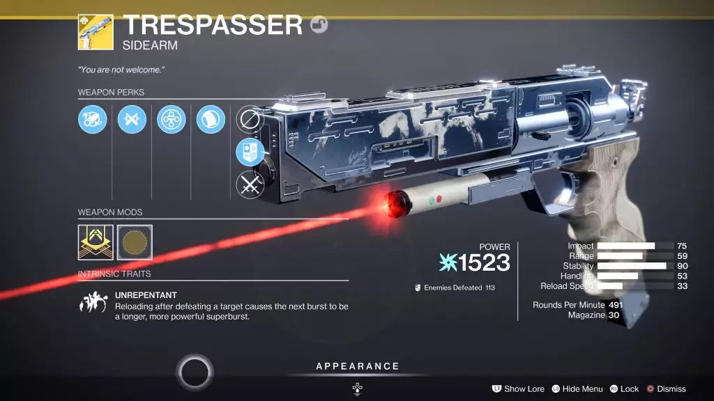 Trespasser Destiny 2 exotisch