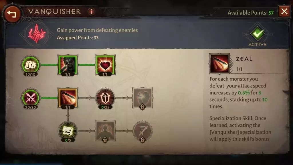 Diablo Immortal Paragon-Bäume schalten Level frei Überlebender Bezwinger Soldat Schatzsucher Gladiator Mastermind Attribute Fähigkeiten