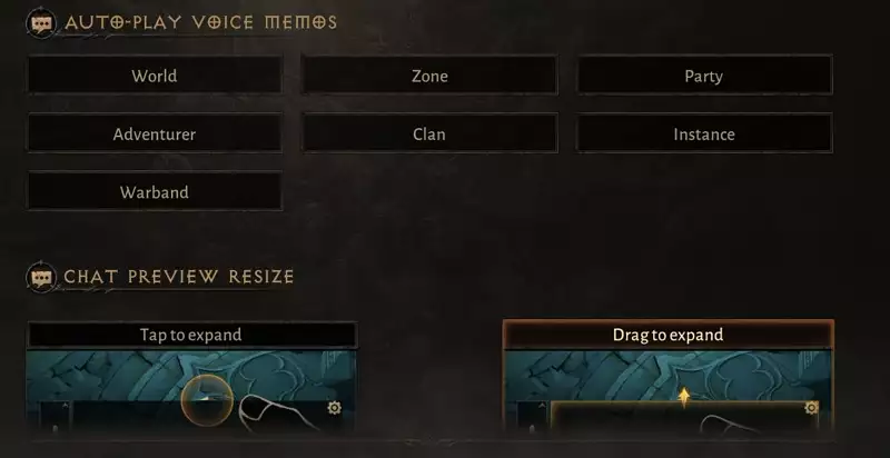 Diablo Immortal Chat Box Preview Deaktivieren Sie die Einstellungen, wie Sie die Sprachnotizen in der Clan-Zone der Welt der Chats einstellen