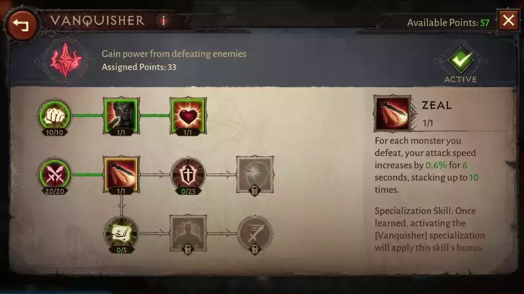 Diablo Immortal Paragon Vanquisher-Baum