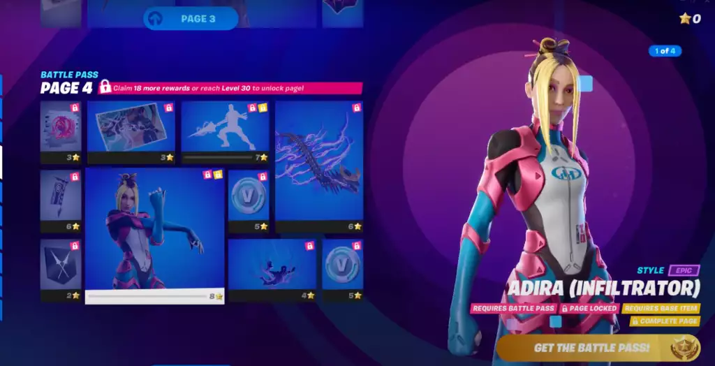 Fortnite Kapitel 3 Season 3 Battle Pass Skin Belohnungen im Adira Infiltrator Stil